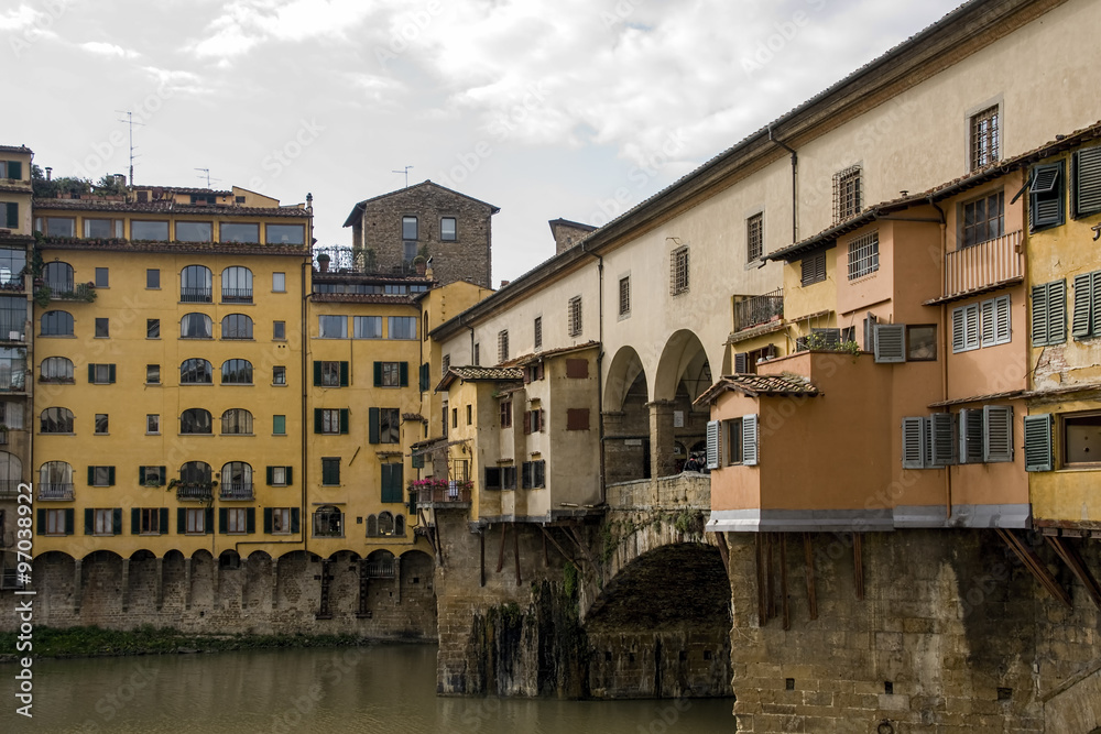  puente Vecchio en la ciudad de Italia, Florencia