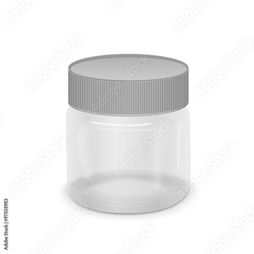 blank translucent canister