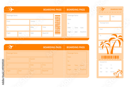 set of orange tickets 