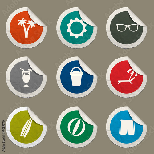 Beach simply icons