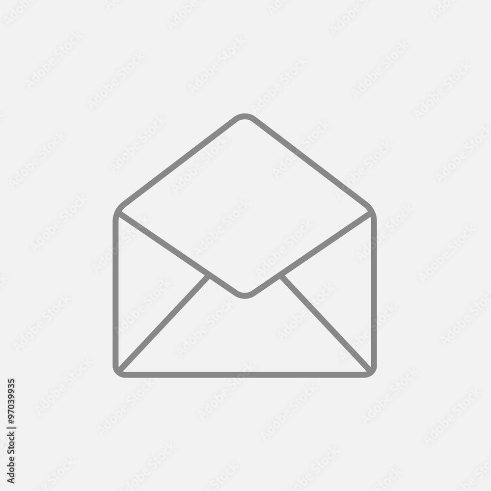Envelope line icon. Envelope line icon.
