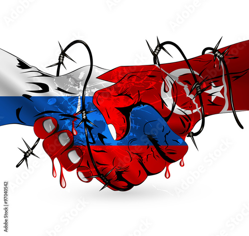 Russia-Turkey Conflict Creative Illustration