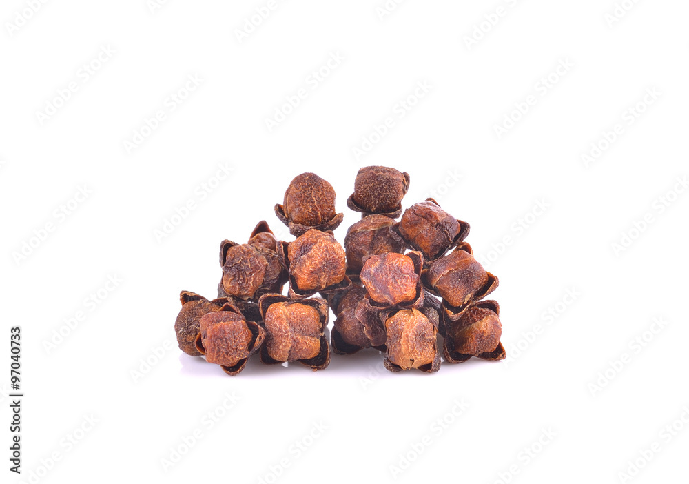 Spice cloves on white background Spice cloves on white background