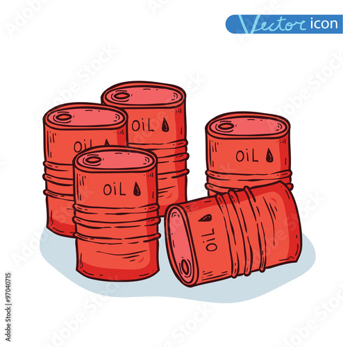 icon barrels of oil. Vector