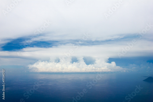 cloud over the ocean with Blue sky