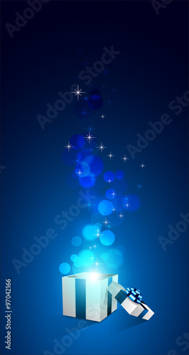 regalo di natale, luce, sorpresa, magia