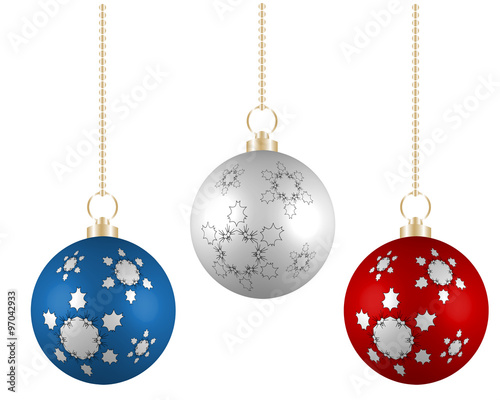 christmas balls in france colors