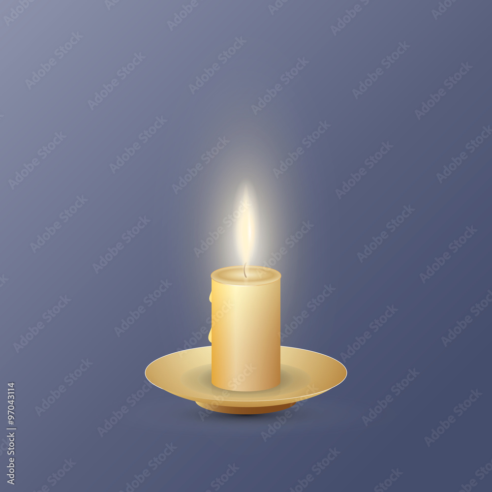Isolated realistic candle Isolated realistic candle