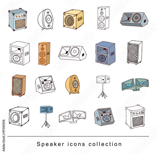 Speaker icon. Vector illustration.