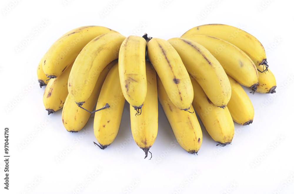 Bunch of bananas isolate on white background.