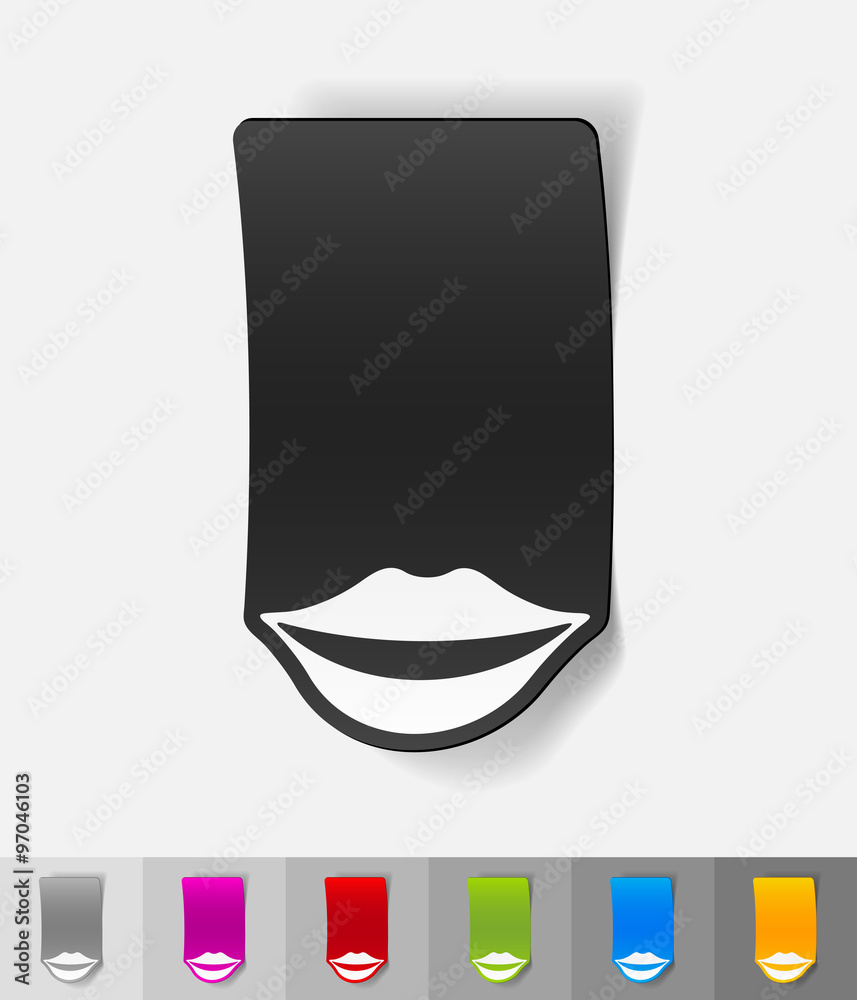 realistic design element. smile