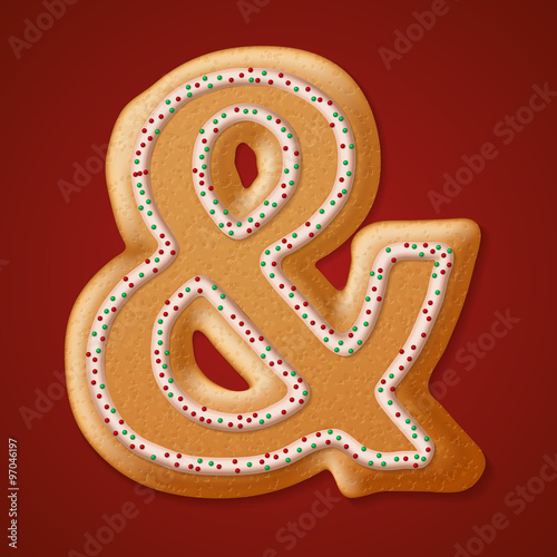 Christmas  cookies  numbers. Vector illustration