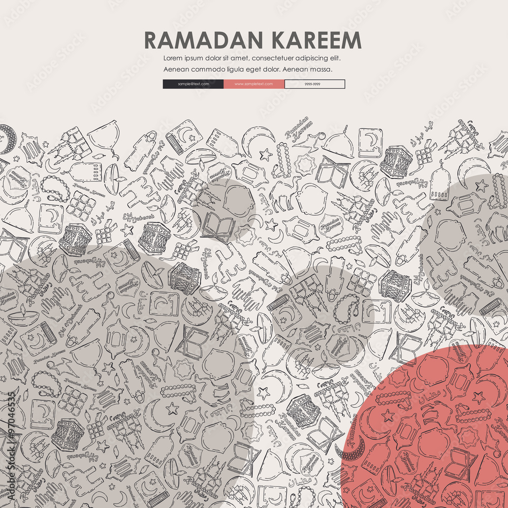ramadan Doodle Website Template Design