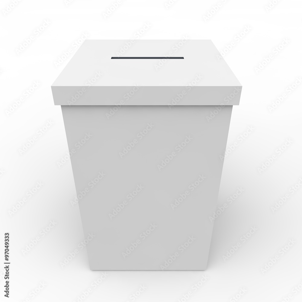 White blank box for voting White blank box for voting