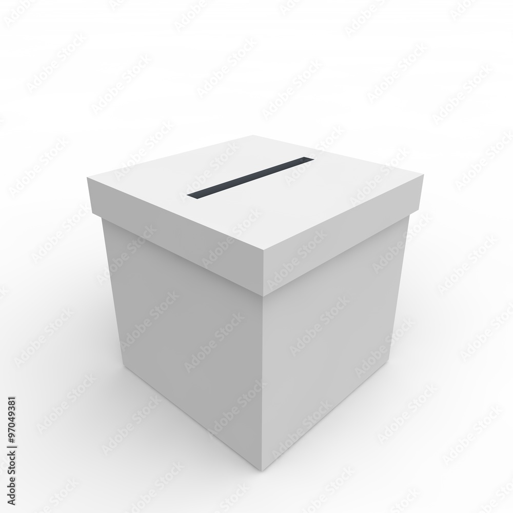 White blank box for voting White blank box for voting