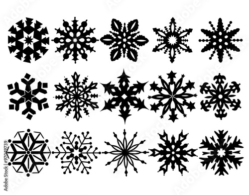 Set of Snowflakes.