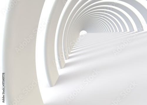 Fototapeta Naklejka Na Ścianę i Meble -  Abstract futuristic tunnel in a contemporary style