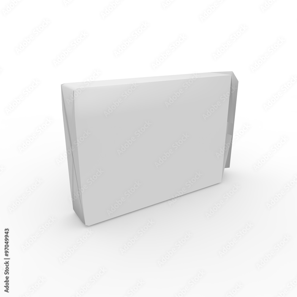 White empty box for tablets and other products White empty box for tablets and other products