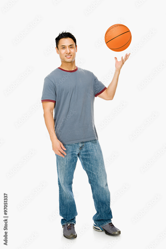 Man with basketball
