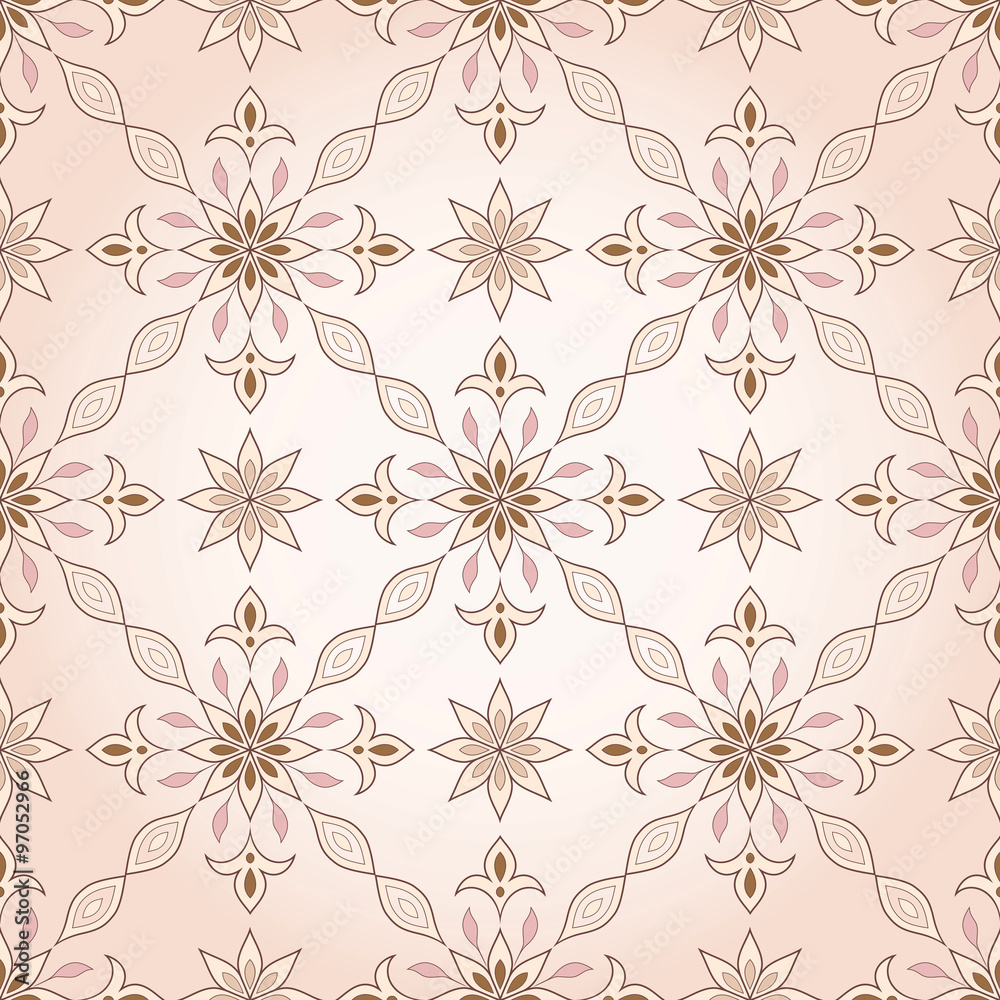 Decorative seamless texture on light beige. Decorative seamless texture on light beige.