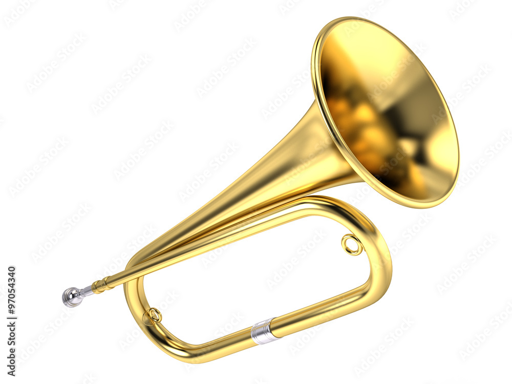 Obraz premium Bugle isolated on white