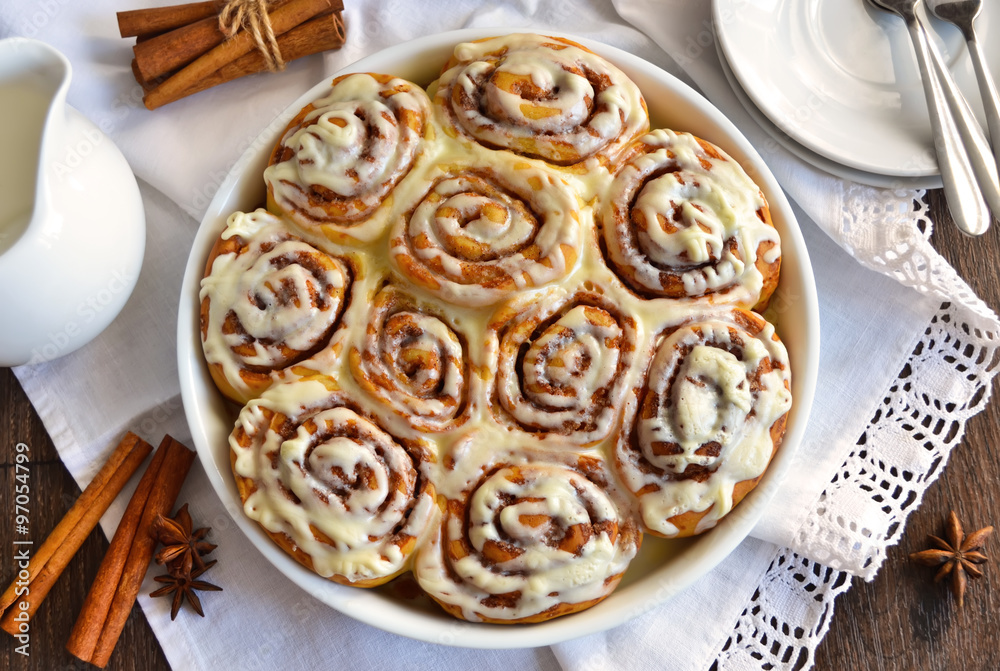 Cinnabon, top view