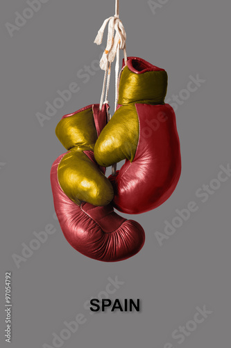 Boxing Gloves in the Color of Spain