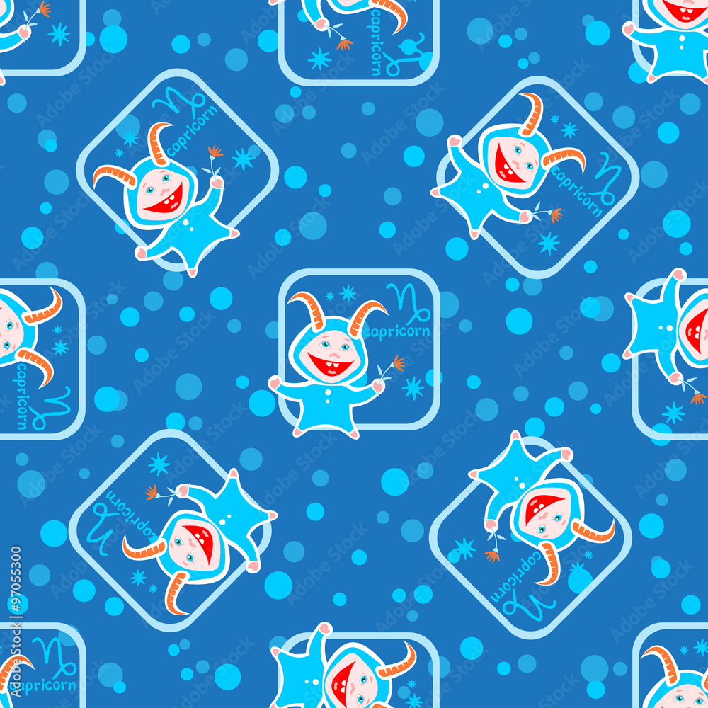 capricorn seamless pattern capricorn seamless pattern
