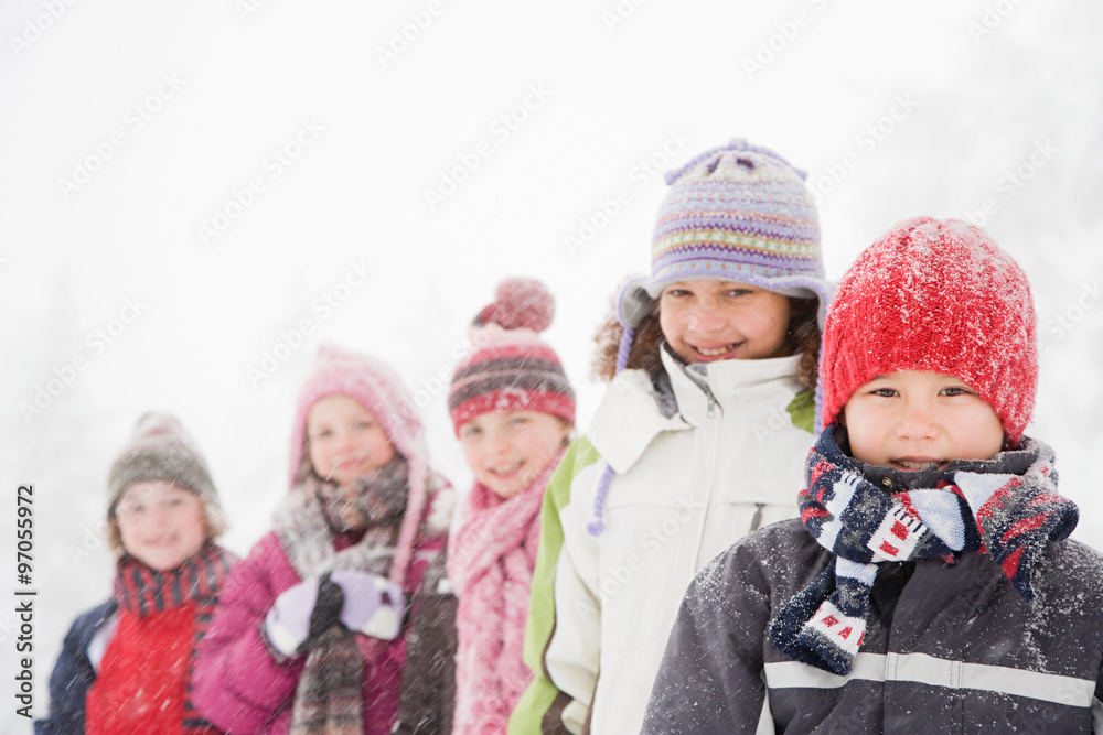 Children in the snow