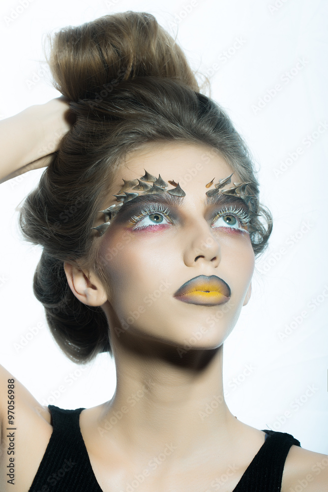 Woman with thorn makeup Woman with thorn makeup