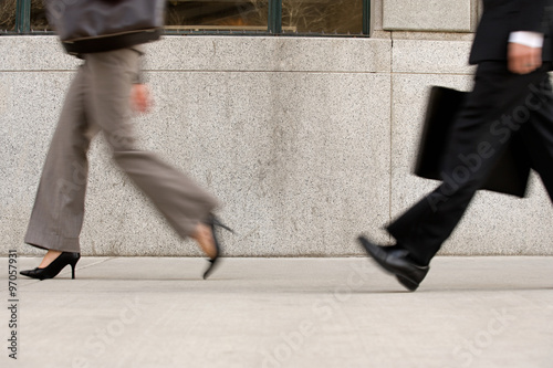 Photography Businesspeople in hurry