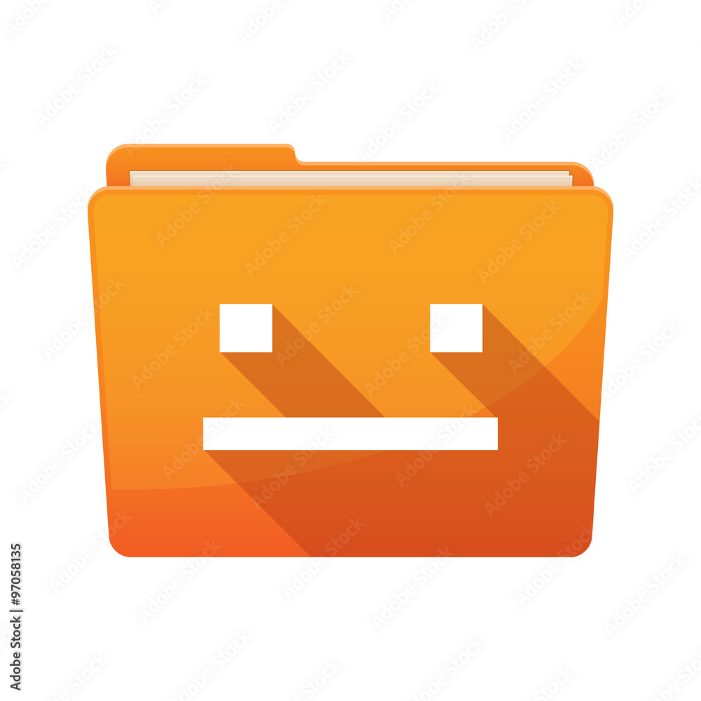 Long shadow binder with a emotionless text face Long shadow binder with a emotionless text face