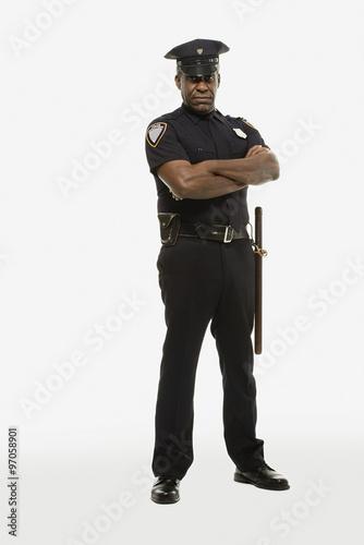 Canvas Print Portrait of a police officer