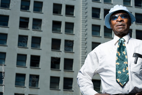 Wallpaper Mural Senior man outside a building Torontodigital.ca