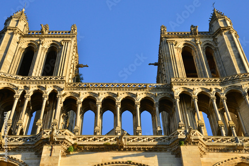 France, the picturesque collegiate church of Mantes la Jolie photo