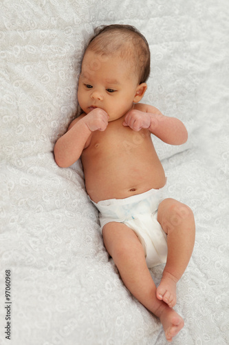 Beautiful baby in diaper