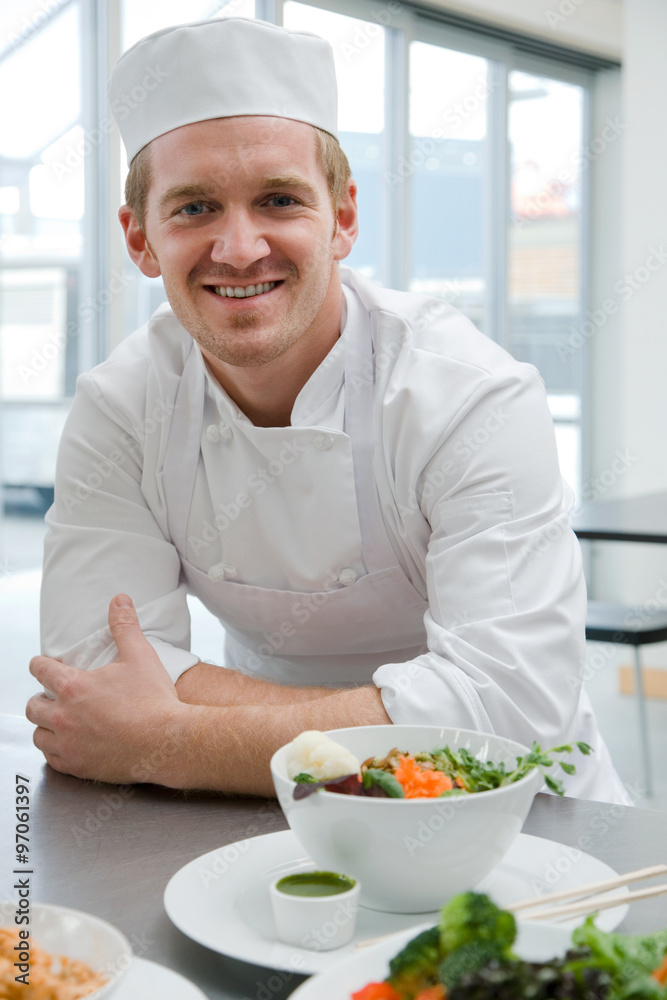 Chef with meal Chef with meal