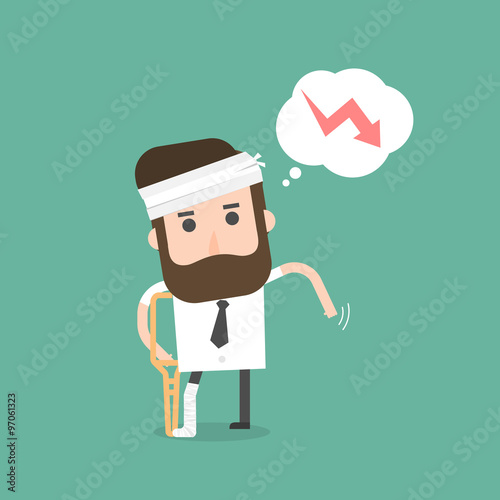 Businessman Injured. Concep...