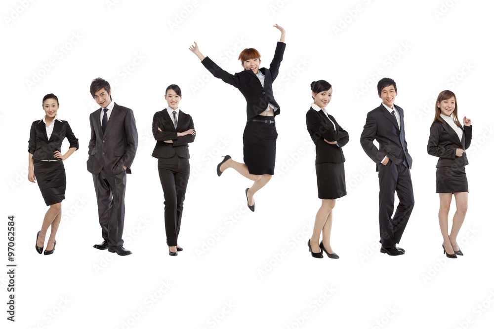 Portrait of professional and confident business team