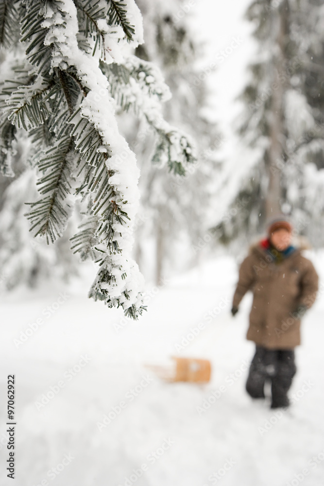 Boy in the snow