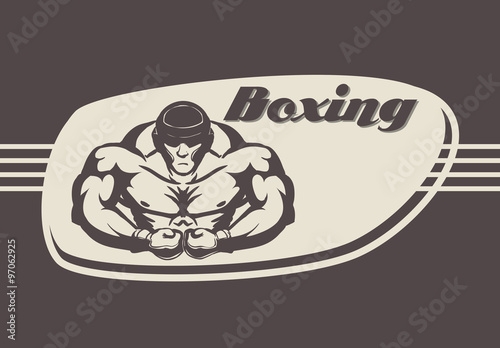 Boxing sport design 
