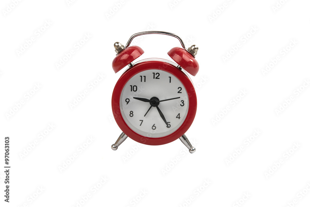 red alarm clock