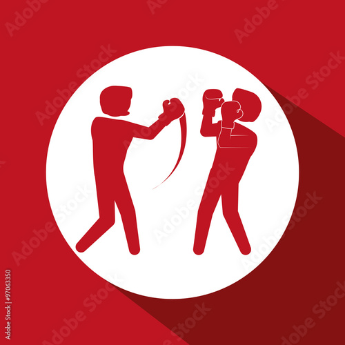 Boxing sport design 