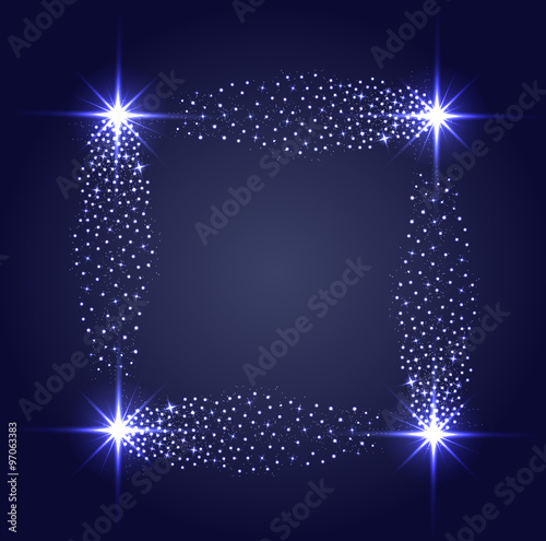 Vector glowing stars ghts and sparkles photo