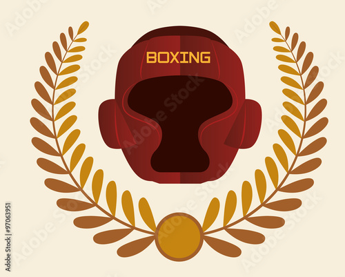 Boxing sport design 