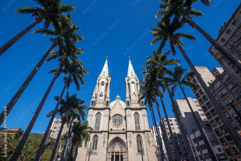 Se Cathedral in downtown Sao Paulo