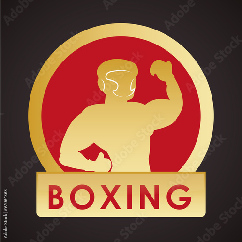 Boxing sport design 