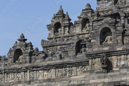 Stoned image of Buddha in Borobudur, Indonesia