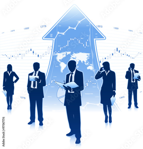 Group of businessmen and businesswomen