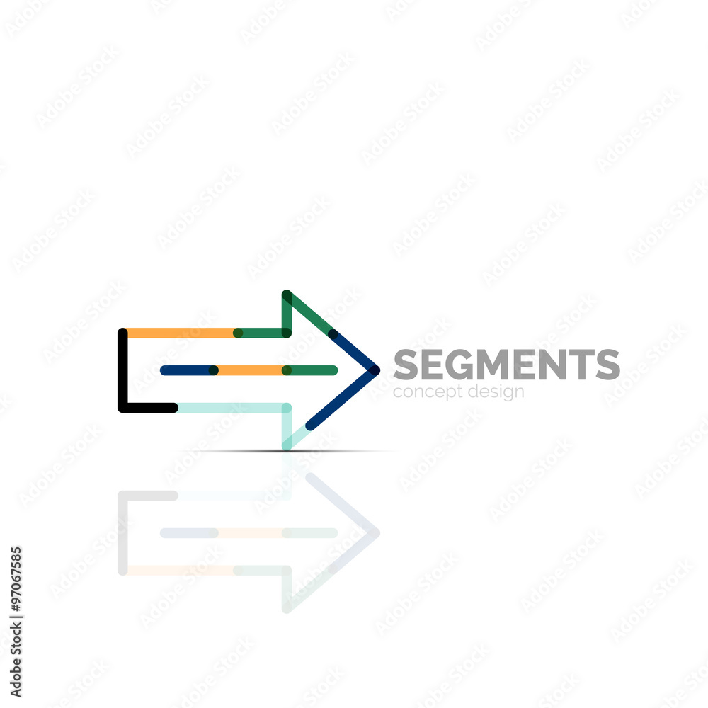 Arrow icon vector logo. Company branding element Arrow icon vector logo. Company branding element